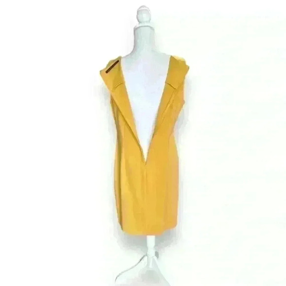 Ivanka Trump Mustard Yellow Sunburst Sheath Dress Size 14​ - Picture 5 of 6